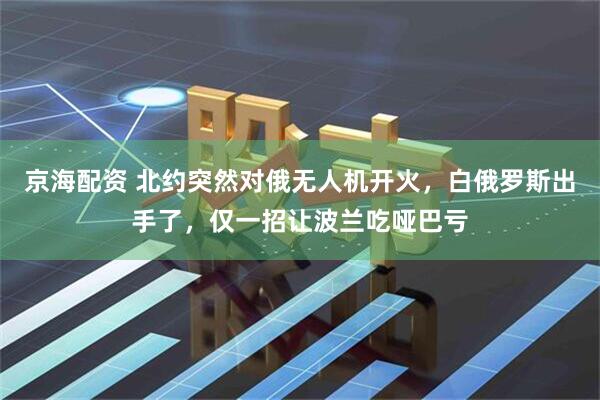 京海配资 北约突然对俄无人机开火，白俄罗斯出手了，仅一招让波兰吃哑巴亏